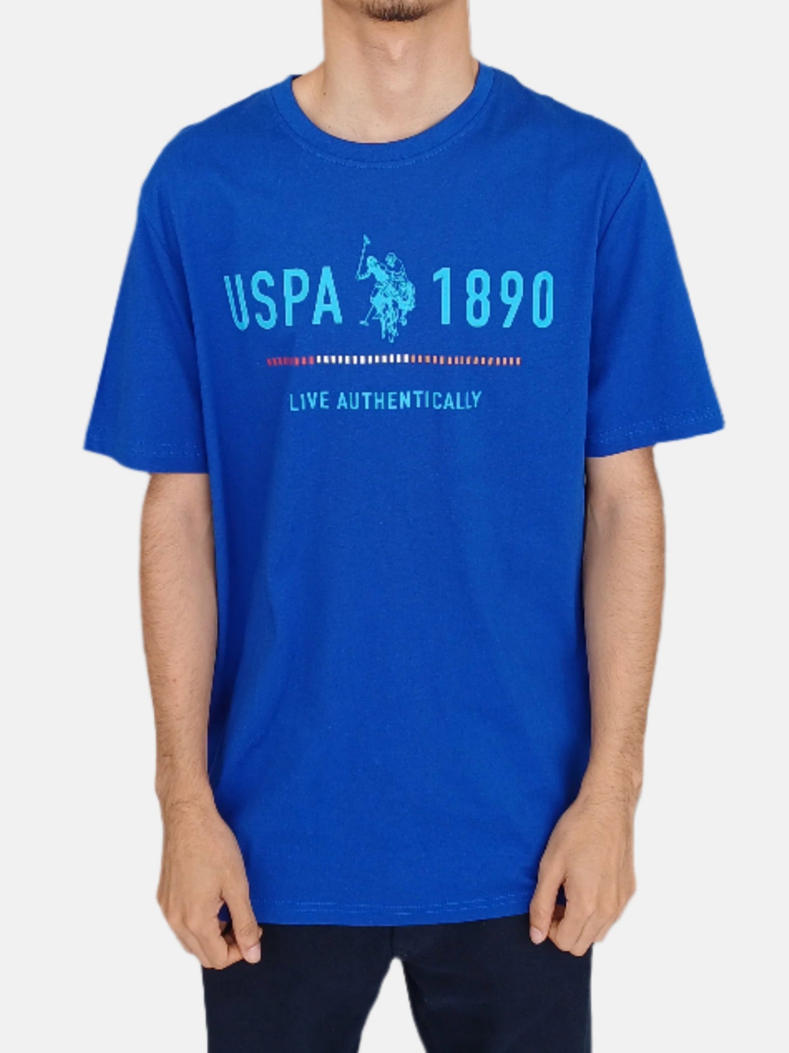 U.S. Polo Assn. Round Neck T-Shirts Blue 51