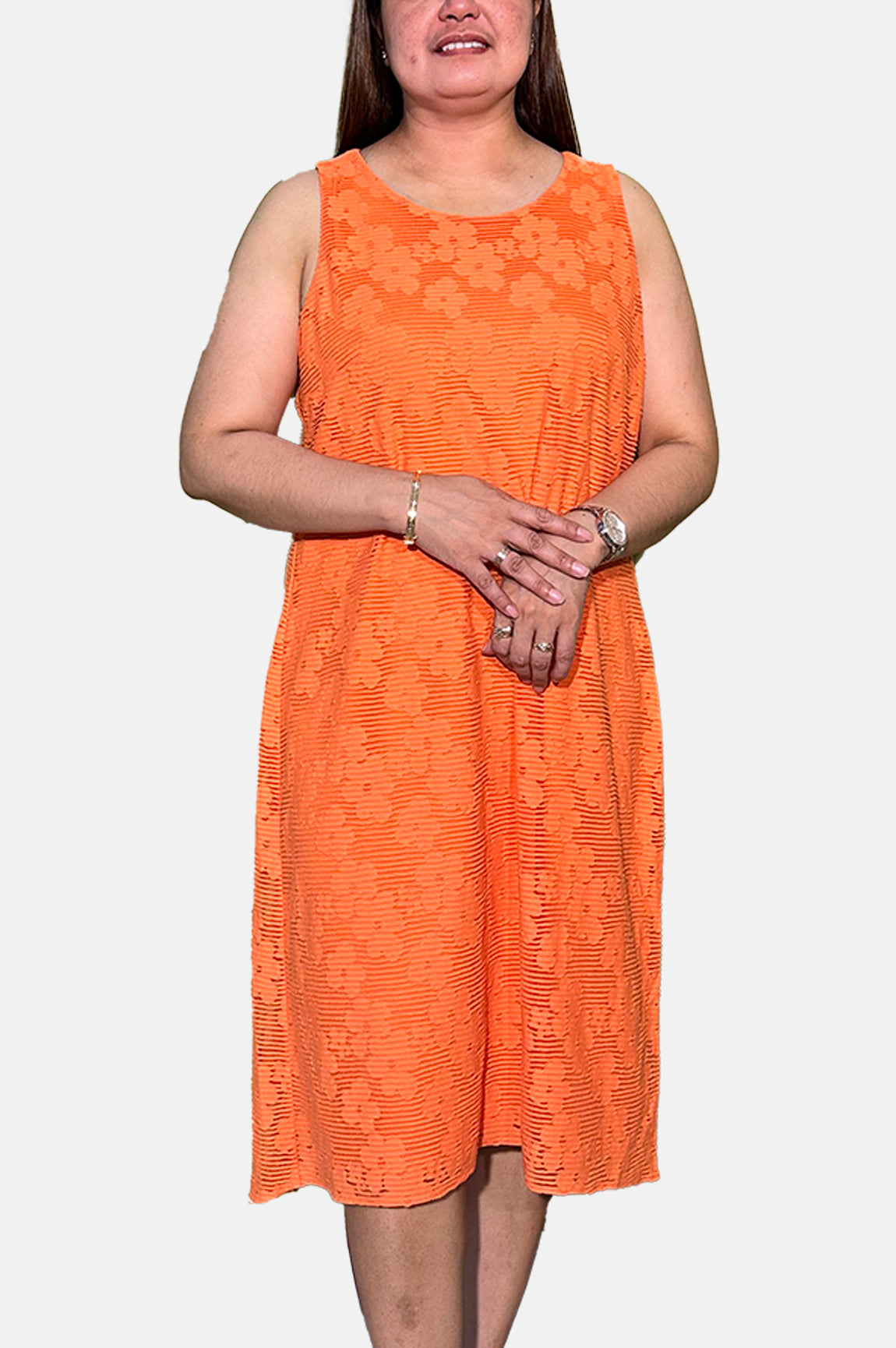 Nine West Women Sleeveless Dress 10635102 Orange