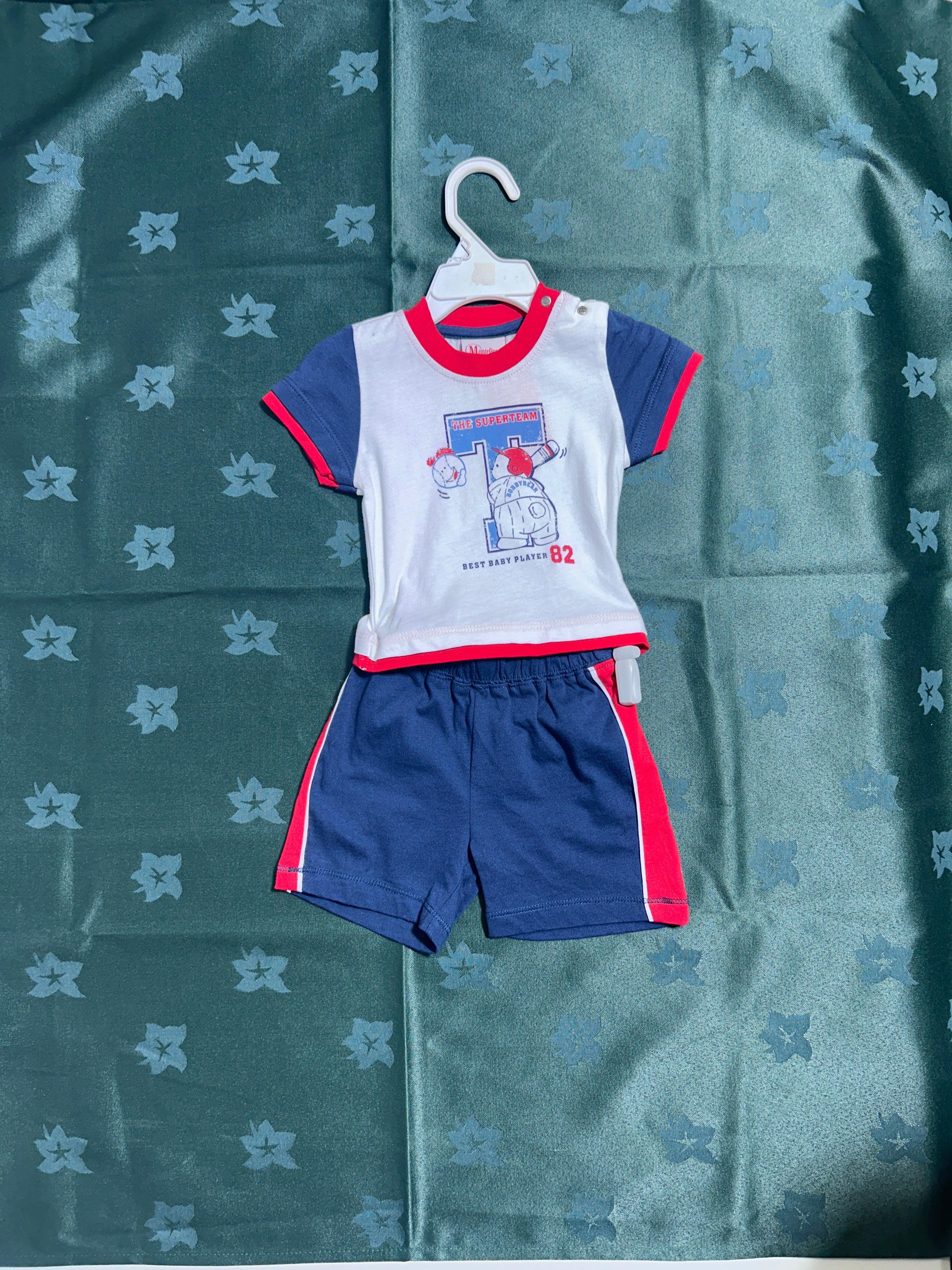 MONTEFIORE WHTNVY-3M BOYS 2-SET T-SHIRT+SHORT