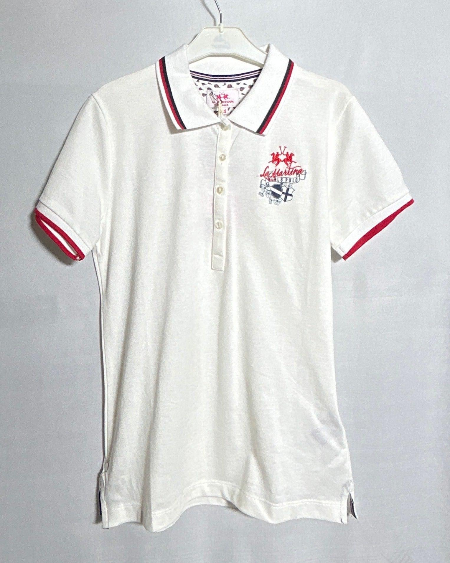 LA MARTINA KIDS POLO T-SHIRT A4805  WHT-14