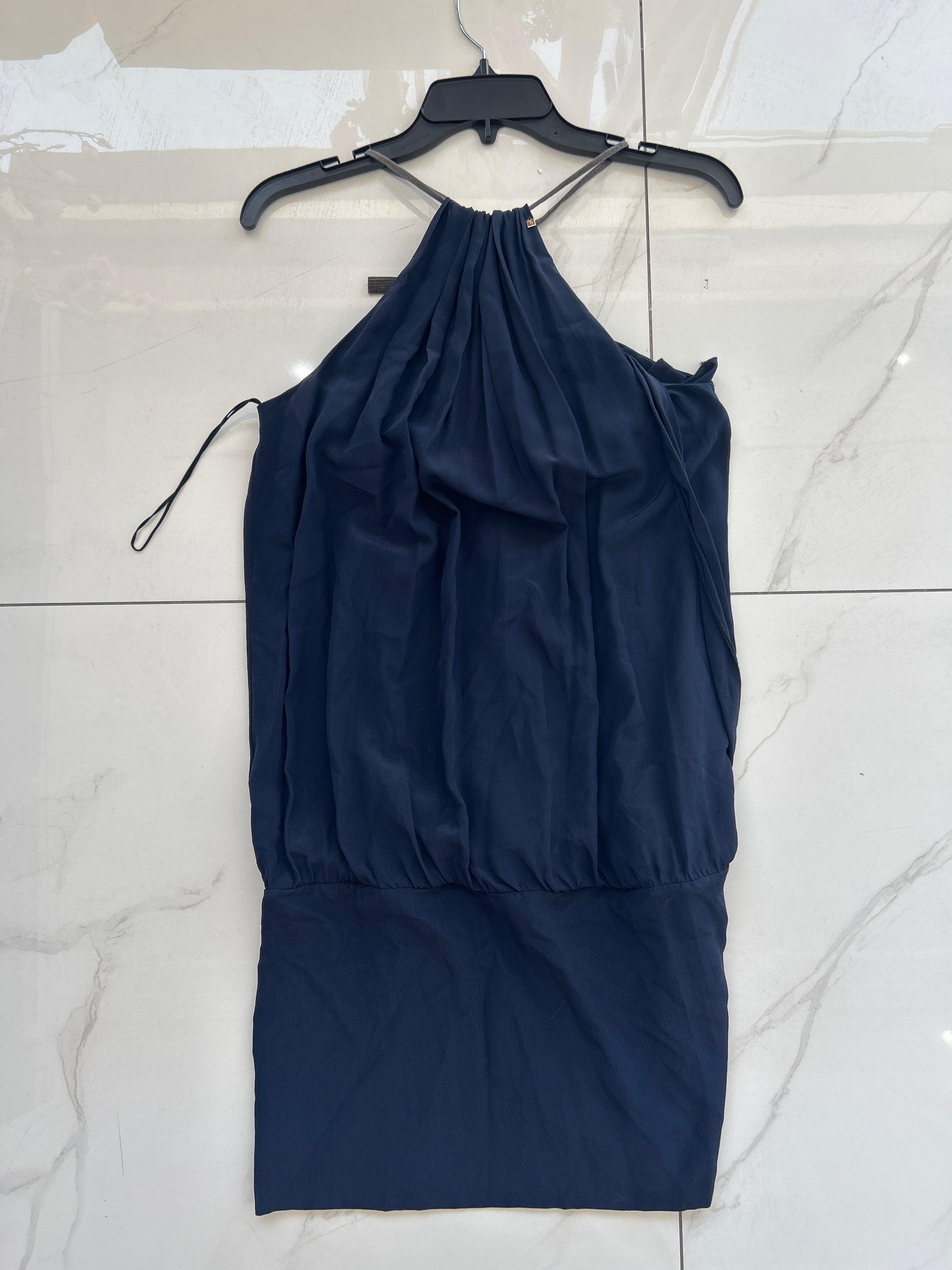 فستان نسائي بدون أكمام من Trussardi مقاس 42-Navy Col- 561017