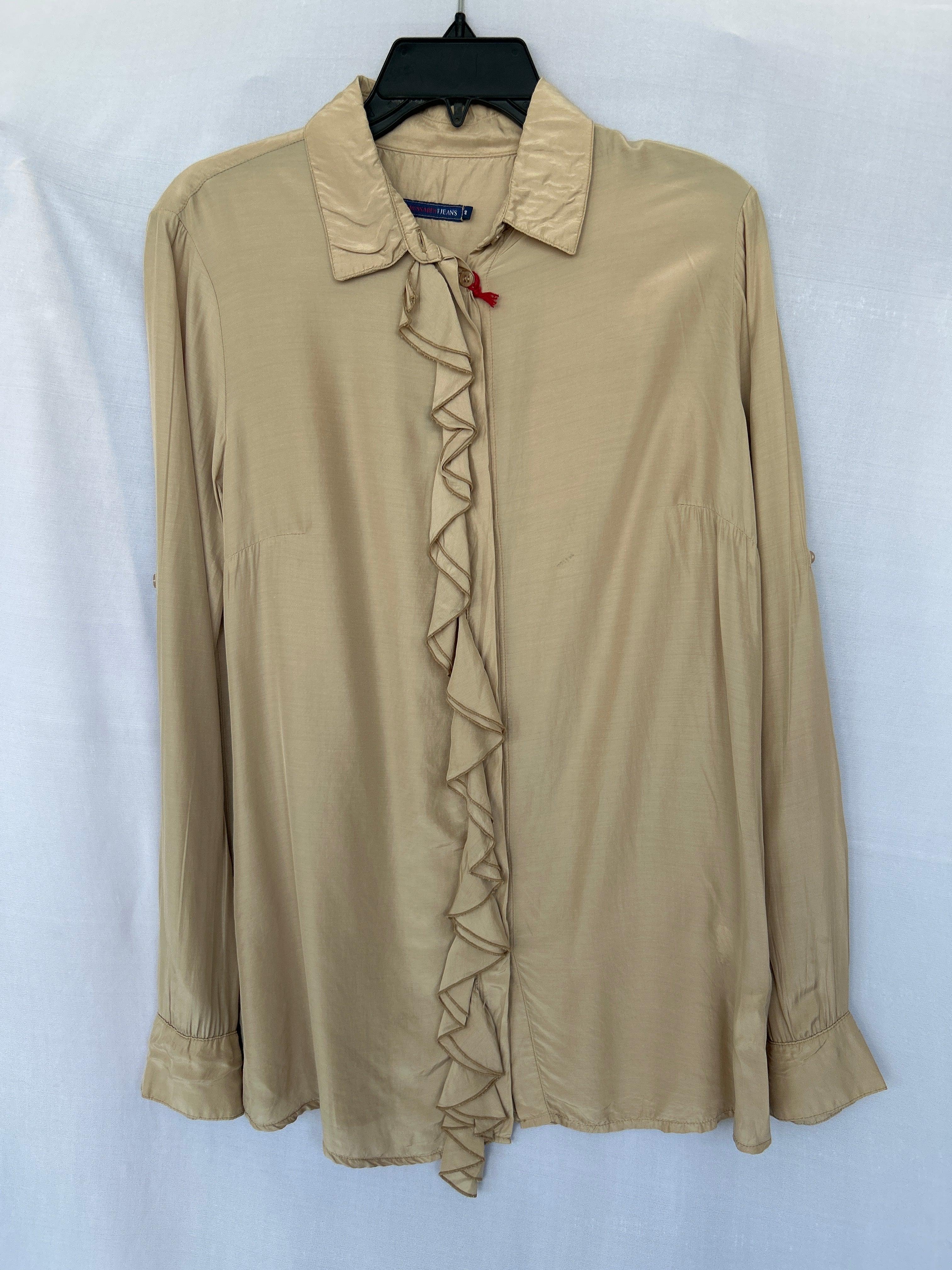 قميص تروساردي نسائي بأكمام طويلة M-Beige Col-04 564360
