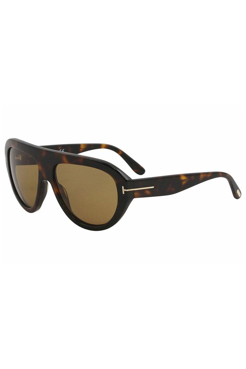 Tom Ford Men's Havana Fashion Pilot 59mm Sunglasses