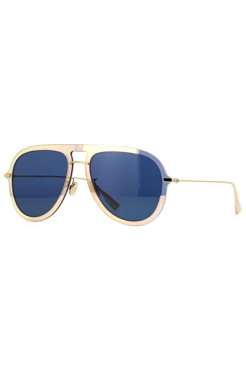 Christian Dior Glod Blue 57mm Sunglasses