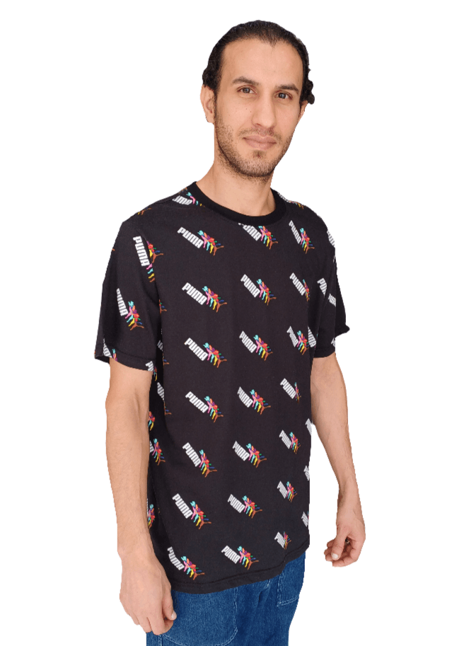 PUMA BLACK ROUNDNECK T-SHIRT