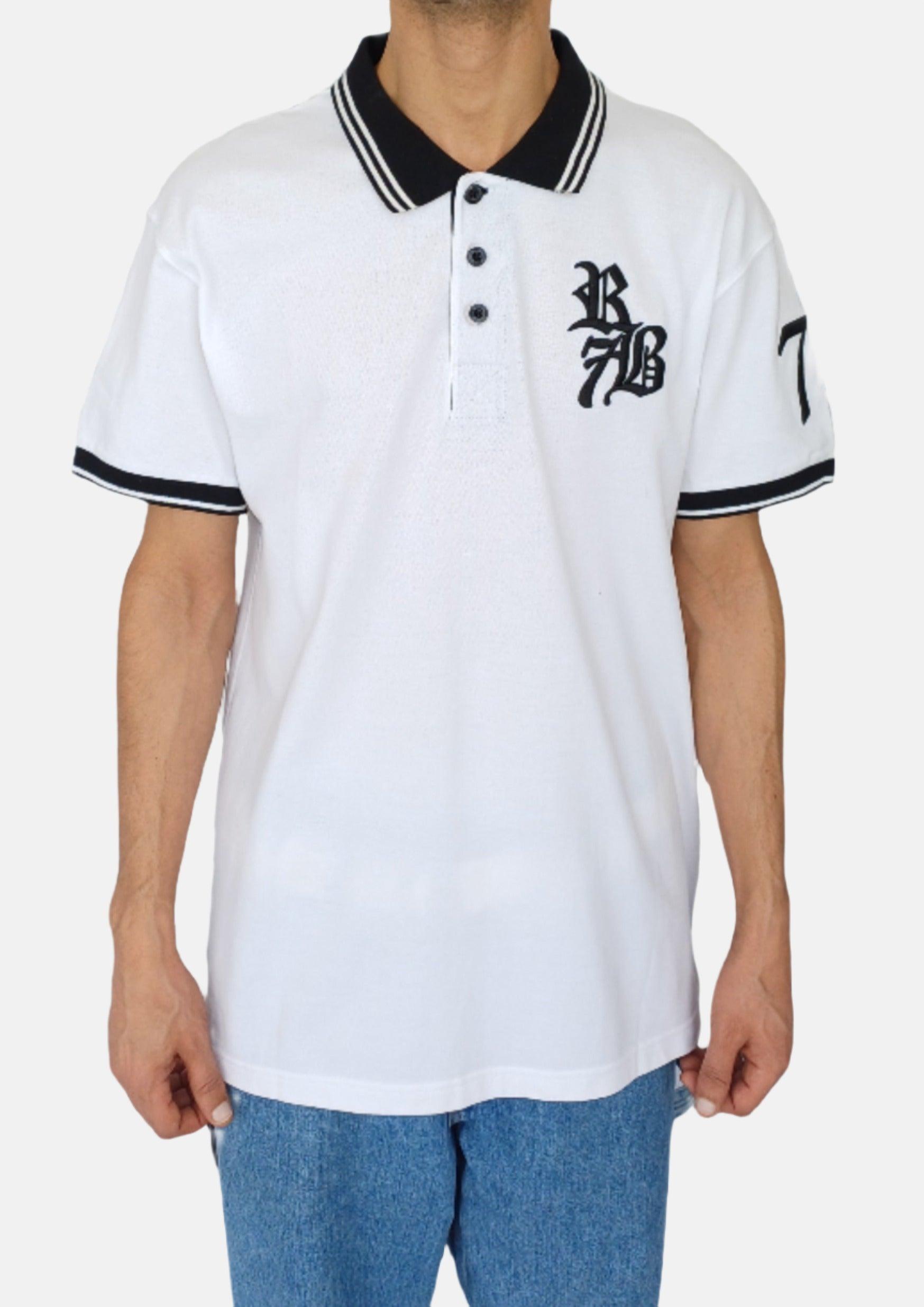 RB7 White Men Polo T-shirts