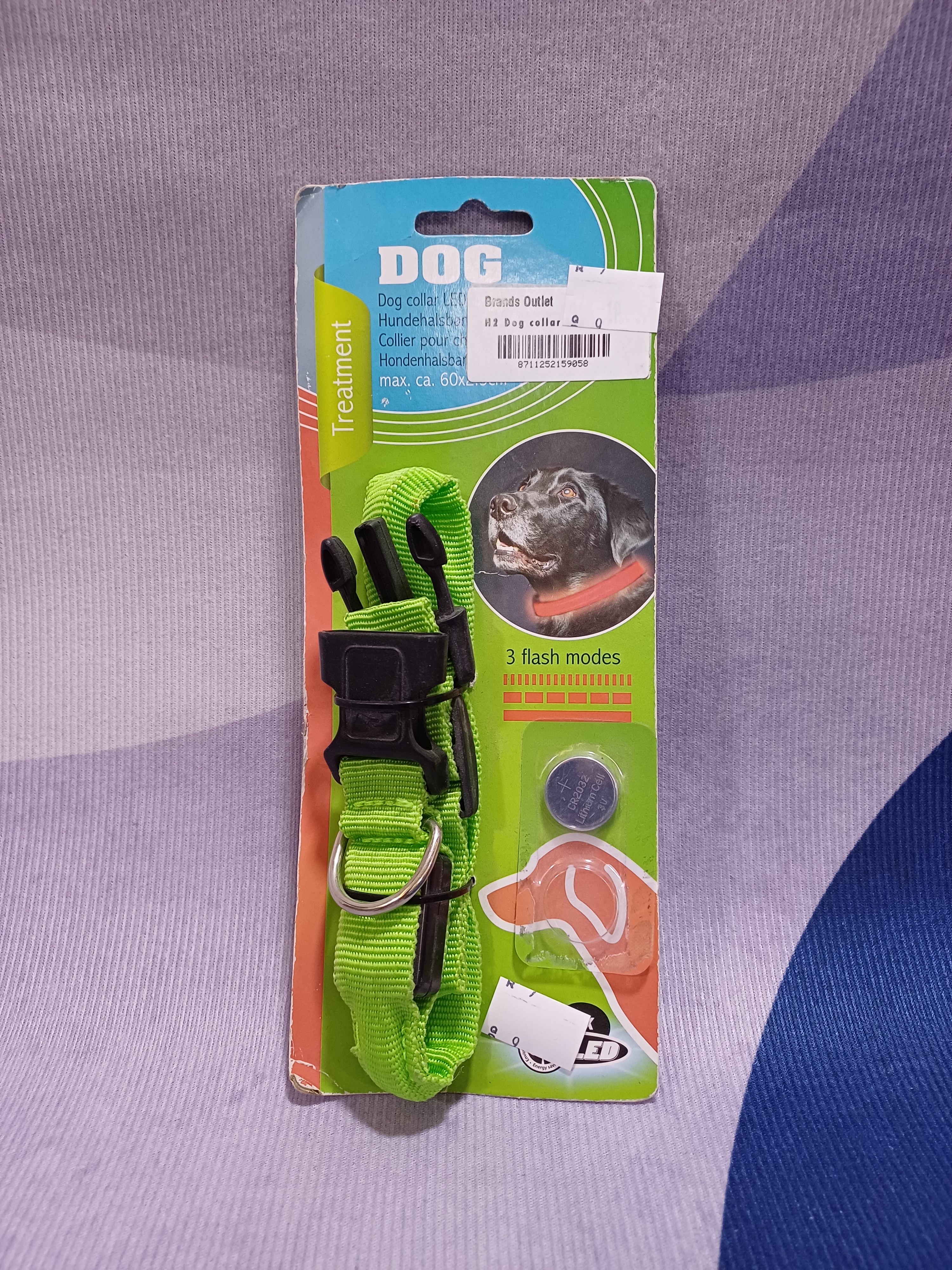 H2 Dog collar LED 3 color ass PE