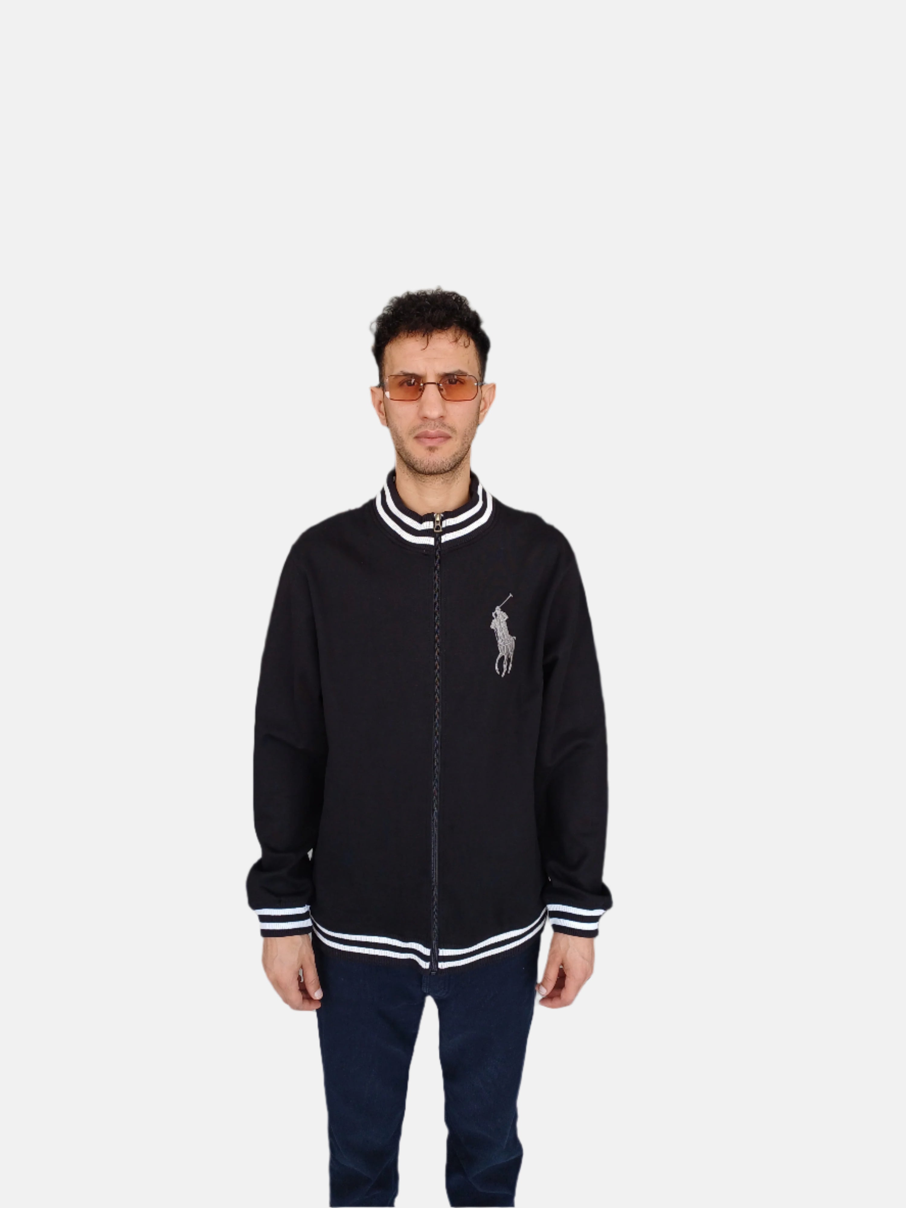 Ralph Lauren Men Custom Slim Fit Full-Zip Jacket Big Pony Black 710666998002 8LSPL3490 41381 CA56658 RLMSE 2380FW