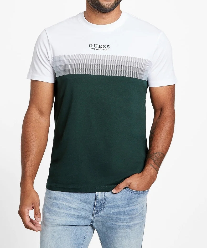 Guess Round Neck T-shirt White Green X20I25