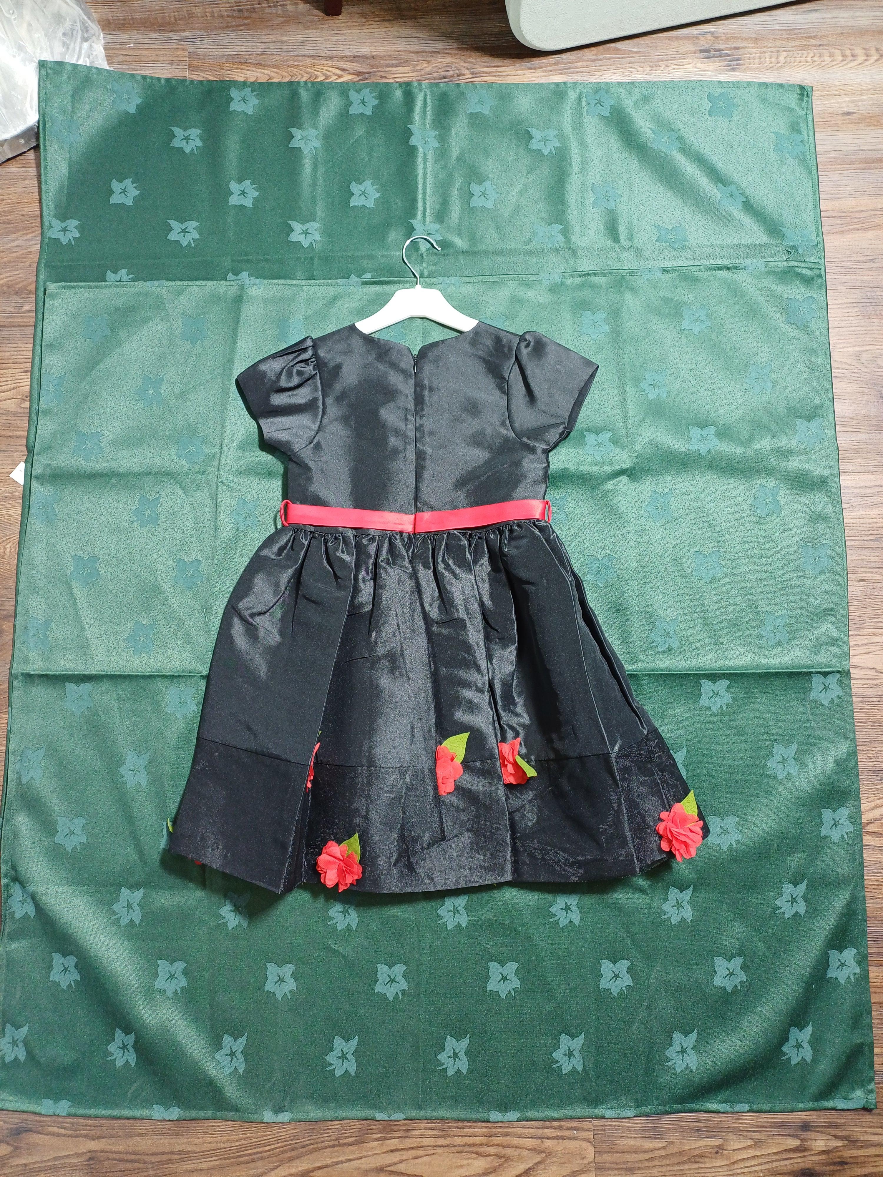 G19K60217 BLACK-7/8Y GIRLS DRESS