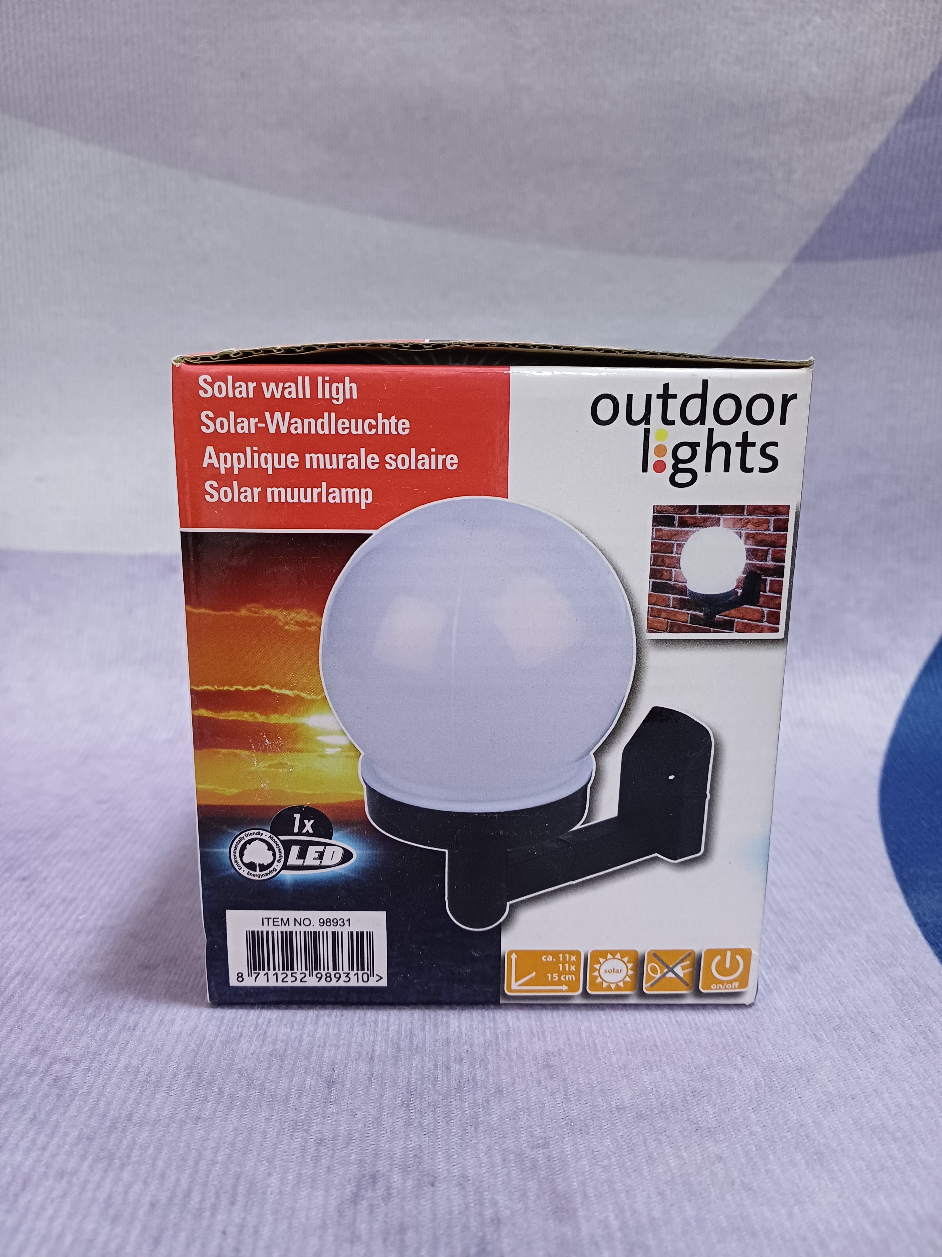 H3 Wall light solar 1led PP