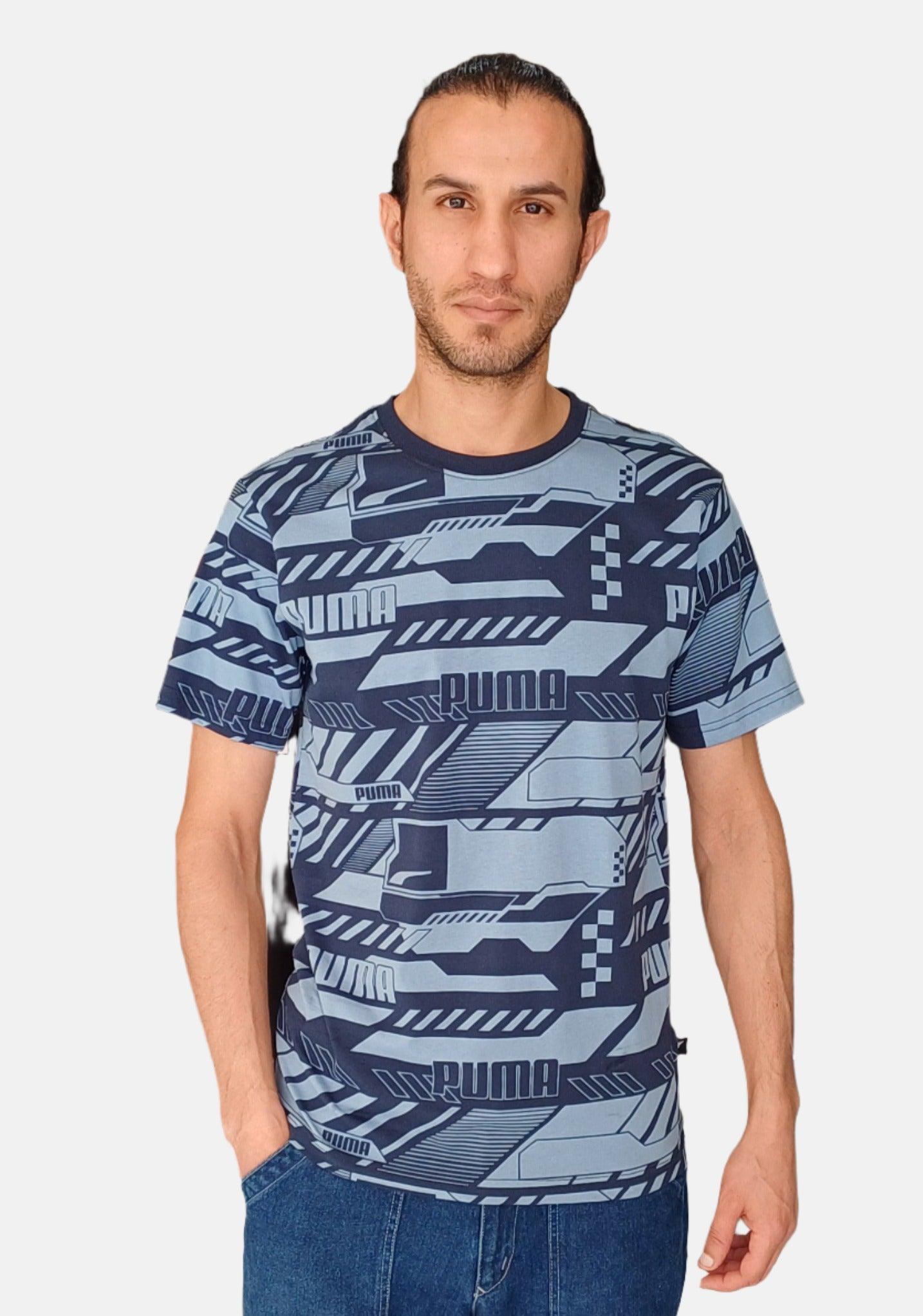 PUMA BLUE MEN ROUNDNECK T-SHIRT
