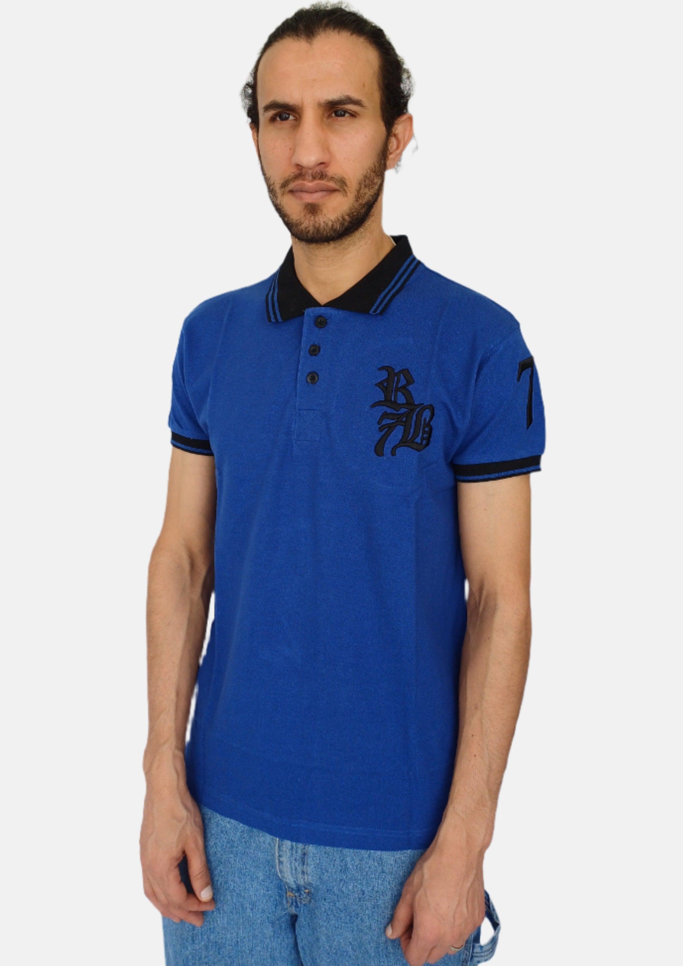 RB7 Blue Procuta Men Polo T-shirts