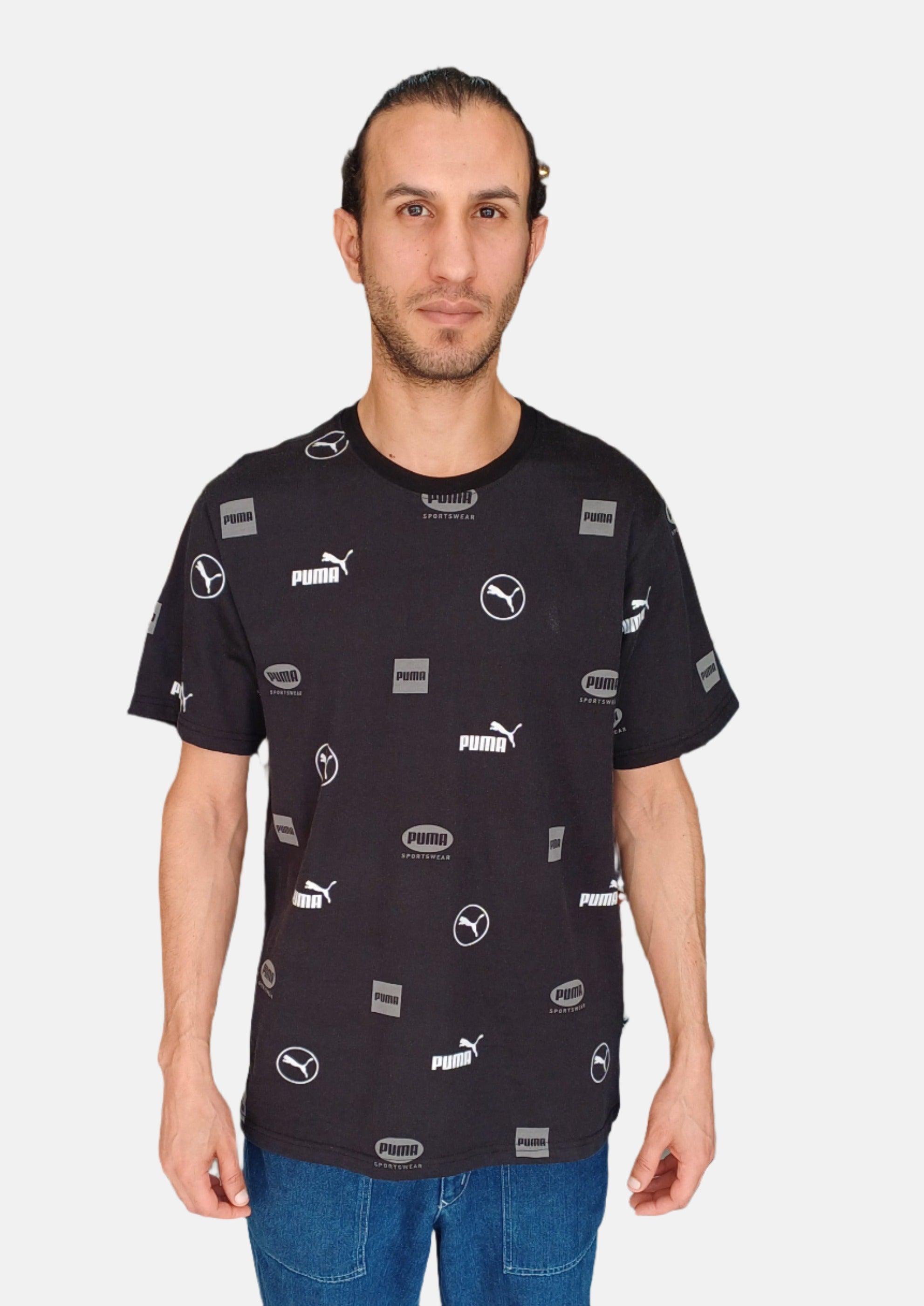 PUMA BLACK ROUNDNECK T-SHIRT