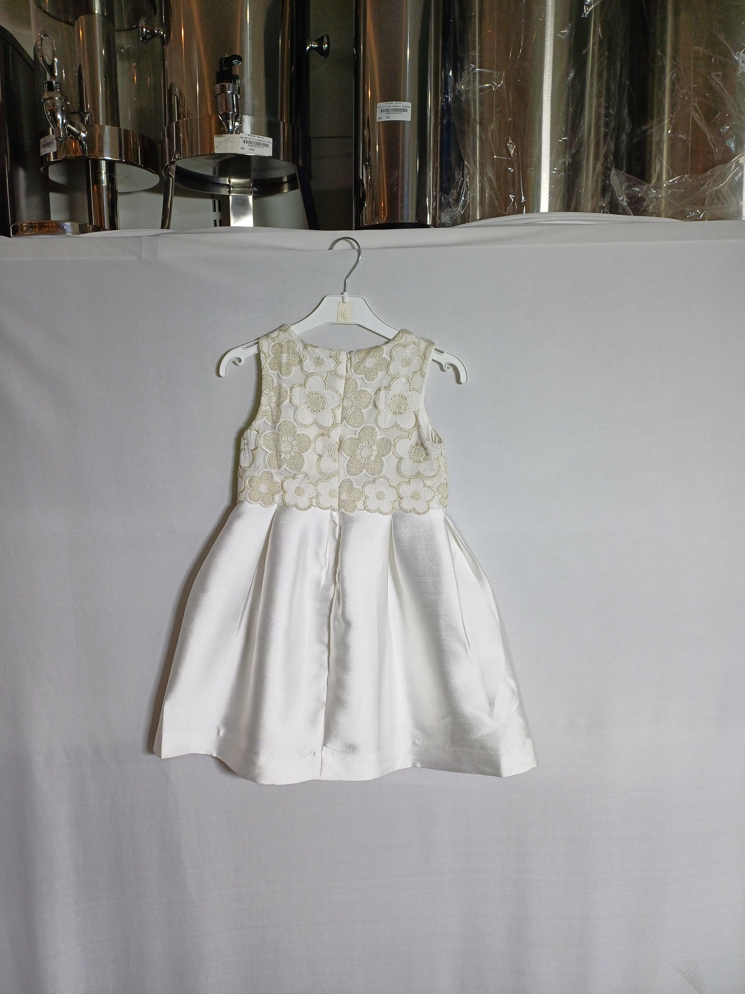 MAYORAL WHITE-7Y GIRL DRESS 3924 610005