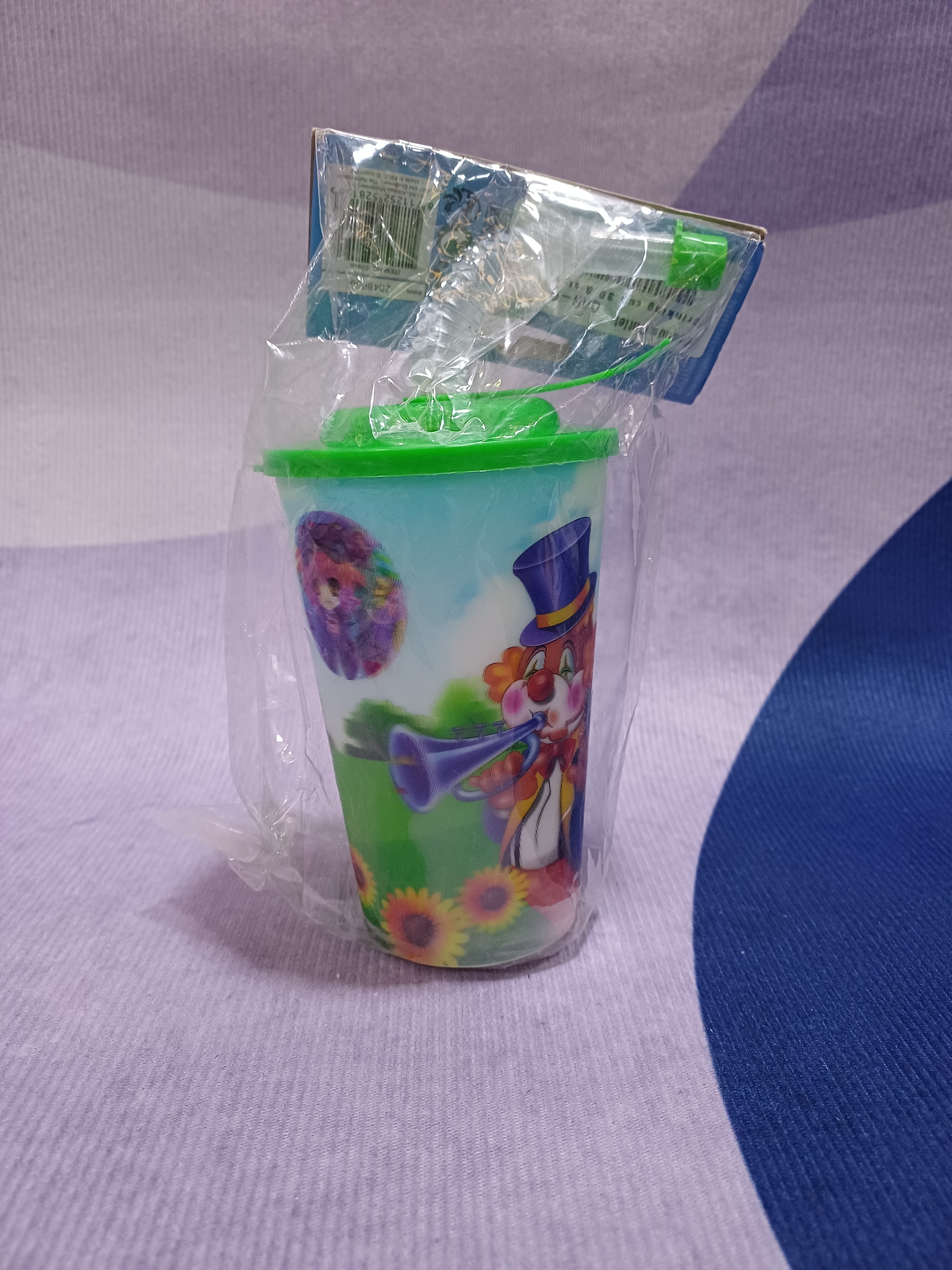 كوب شرب ثلاثي الأبعاد وقشة PP