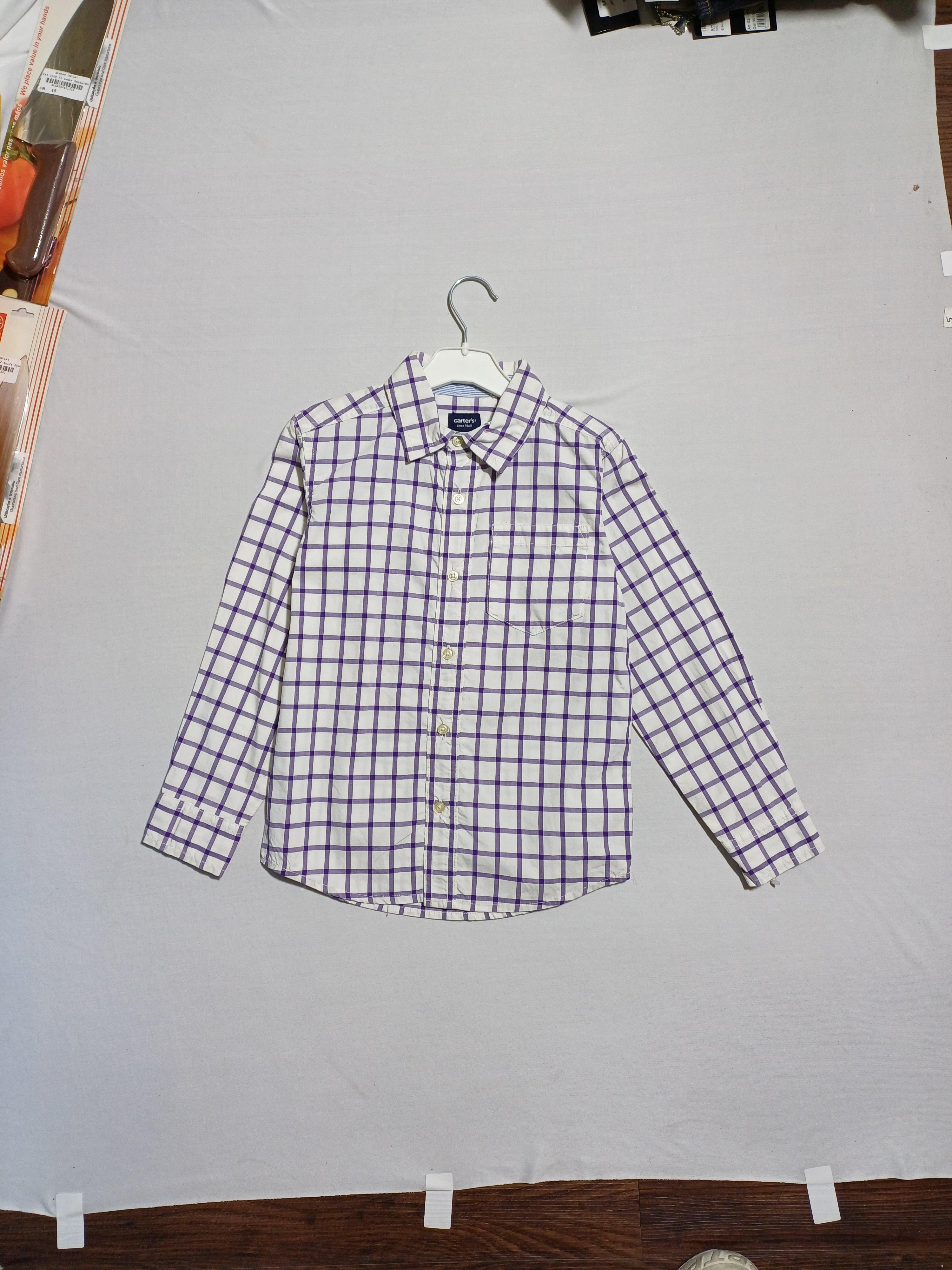 CARTER'S WHTPRPL-6Y BOYS SHIRT