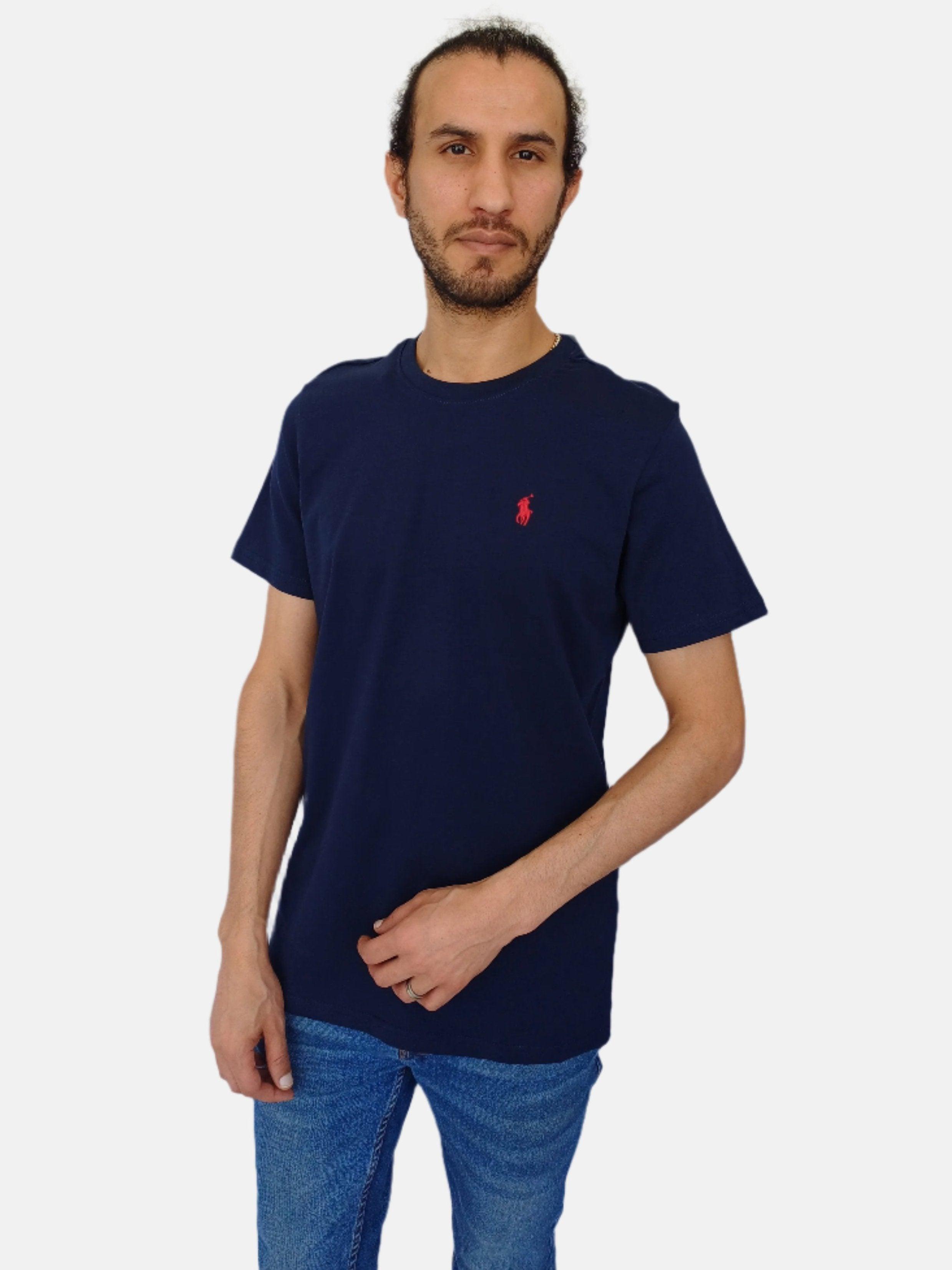 Navy Ralph lauren Men Plain Round Neck T-shirt small Pony