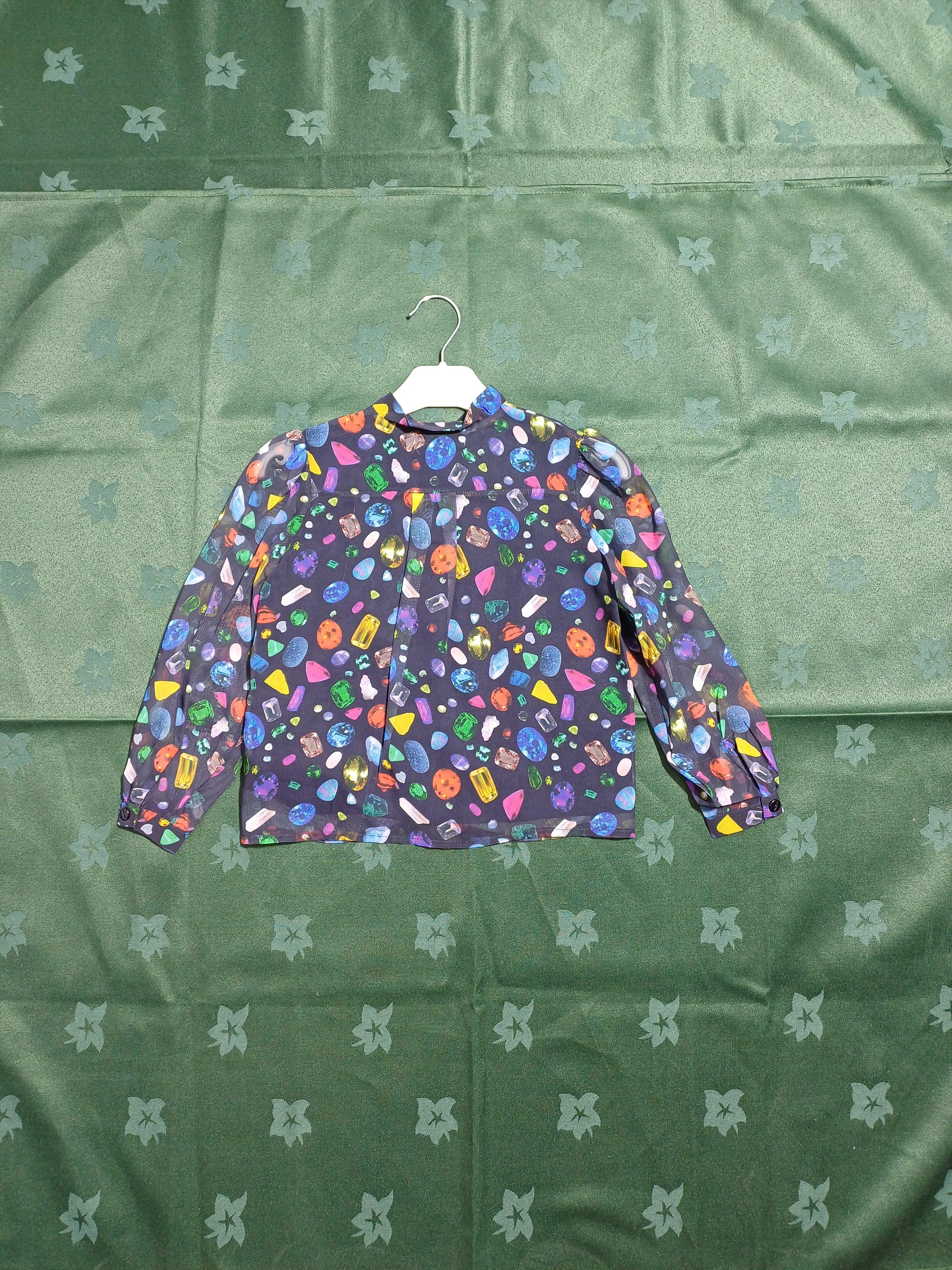 G17Y50818 BLACKMULTI-3-4Y  GIRL SHIRT LS