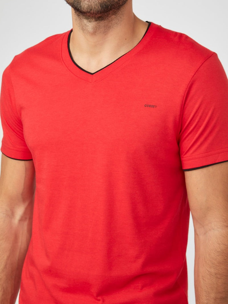 Guess V T-shirt Red XBOP02