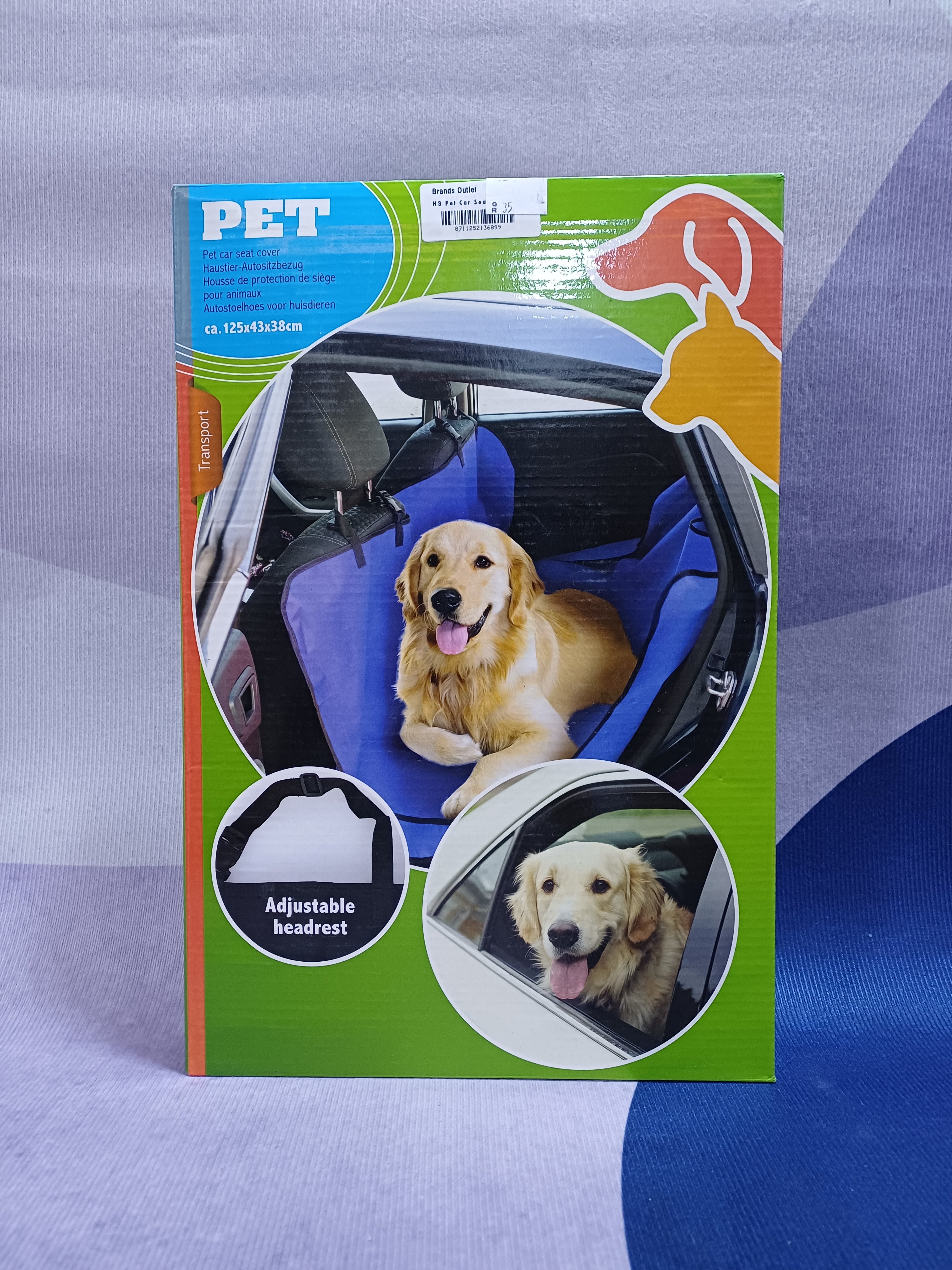 H3 Pet Car Seat Cover 600D Pet Transport 125X43X38Cm 780G